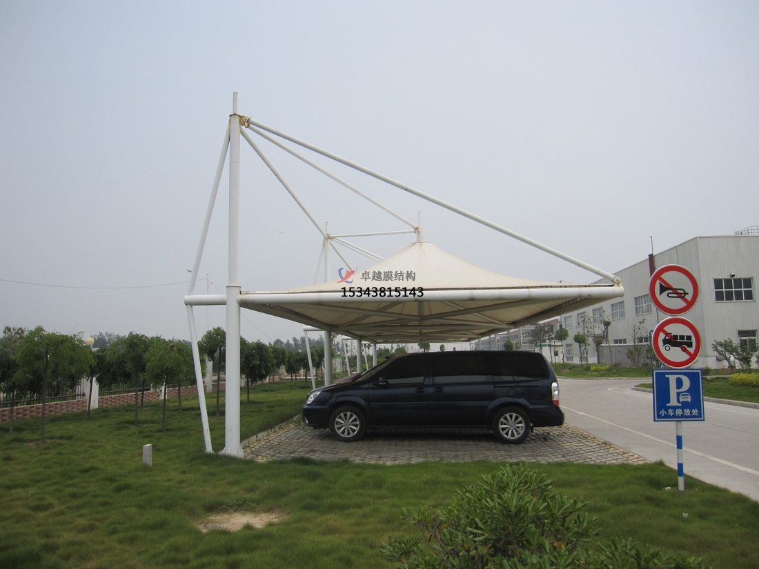 青海海东市膜结构雨棚工程设计施工案例