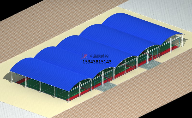 足球场膜结构雨棚如何清洁